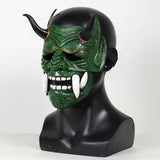 masque japonais de demon vert