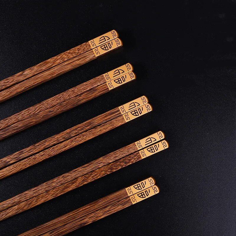 Set 5 baguettes japonaises en bois – Au coeur du Japon