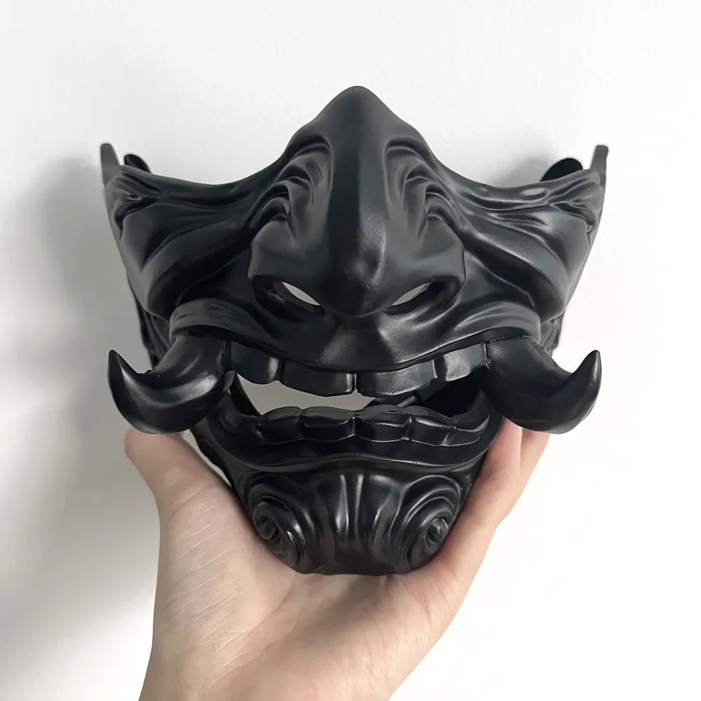 masque noir japonais demon