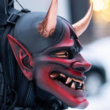 masque japonais hannya rouge et noir