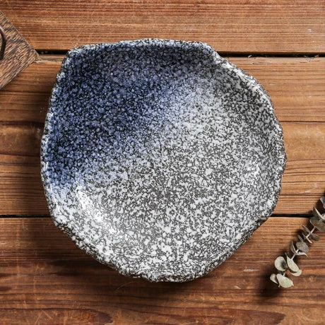 assiette japonaise ceramique grise