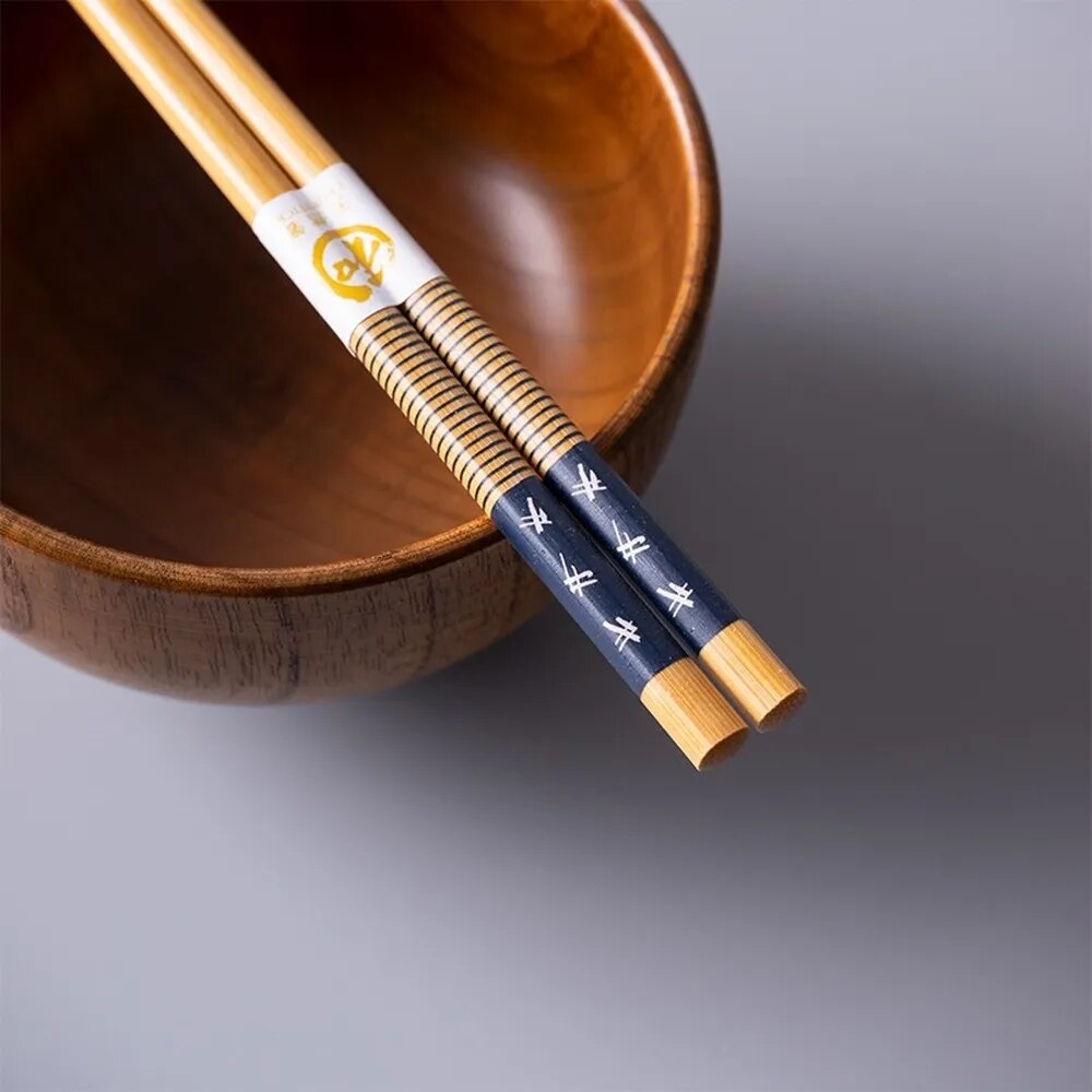 baguettes japonaises reutilisables en bois