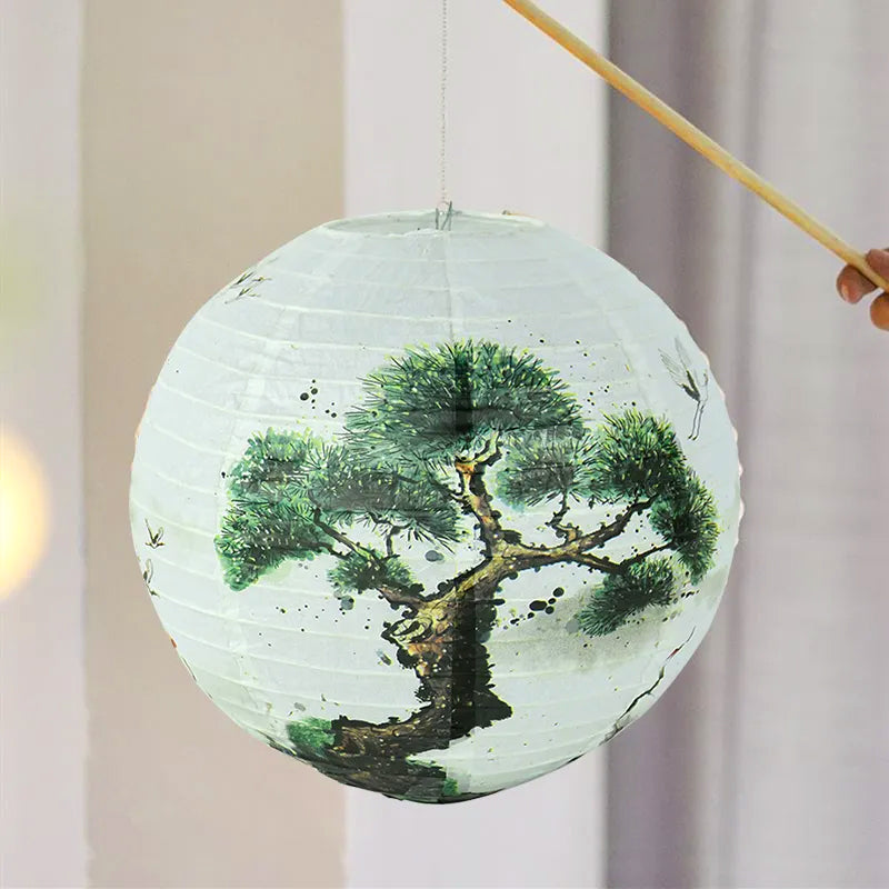 lanterne japonaise en papier arbre