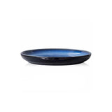 Blue round Japanese plate