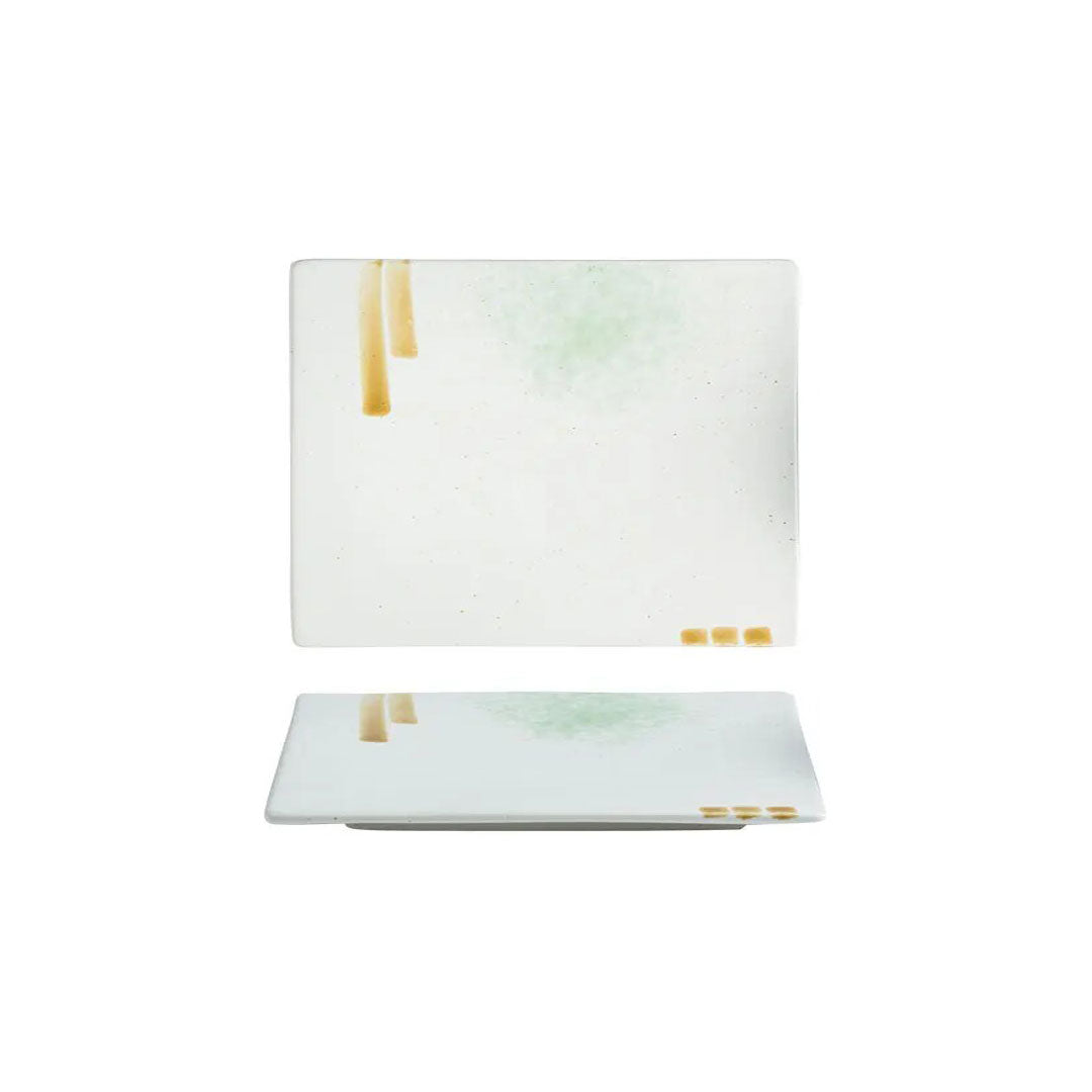 Flat square Japanese plate