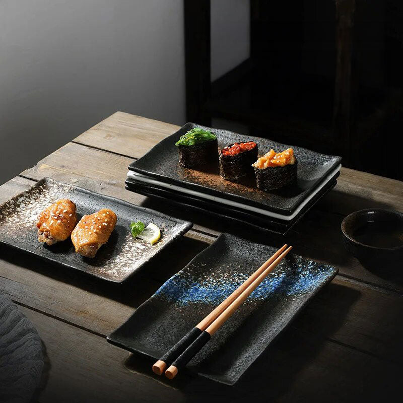 assiette japonaise rectangulaire