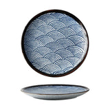 Japanese plate with wave patterns