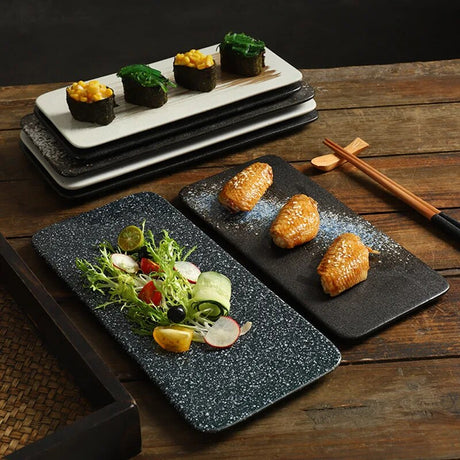 assiette japonaise plate rectangulaire