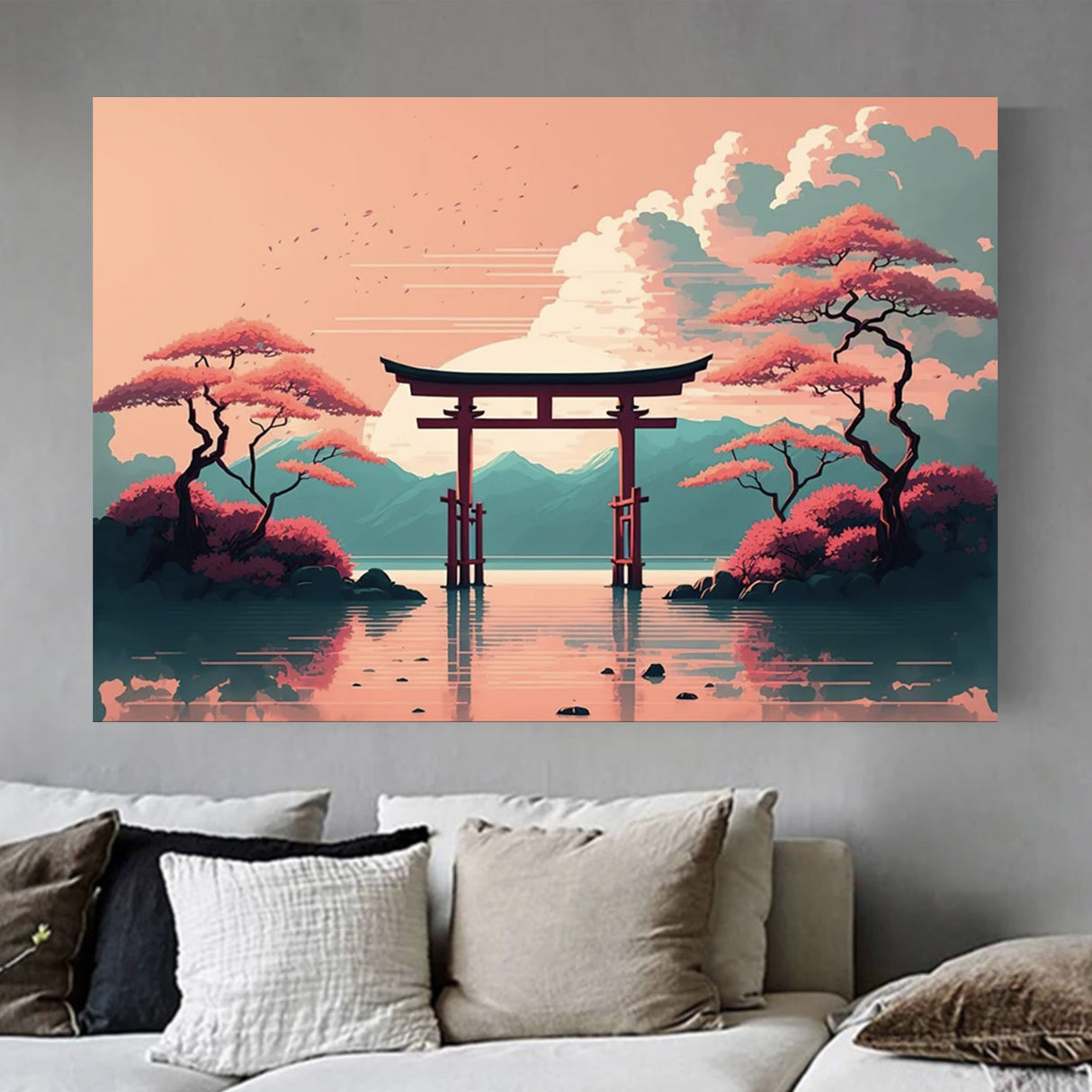 Japanese painting Torii gate