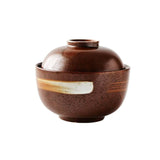 Bol japonais en céramique avec couvercle