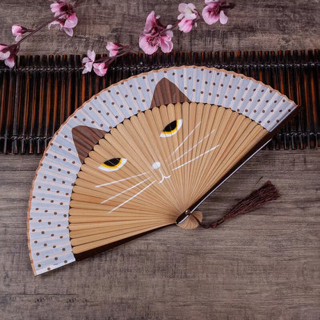 eventail japonais chat