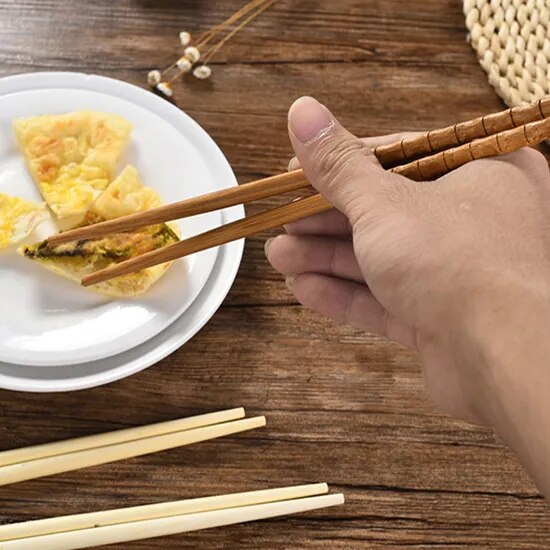 Japanese wooden chopsticks rounded end (set of 10)