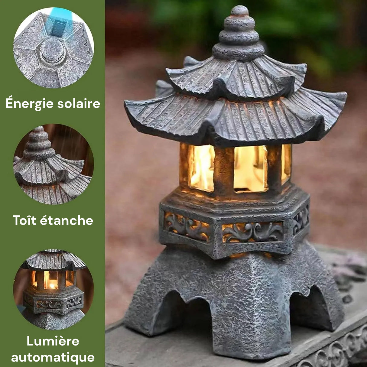 Lanterne Japonaise Solaire pour Extérieure – JardiWorld