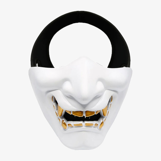 masque japonais bouche blanc