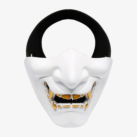 masque japonais bouche blanc