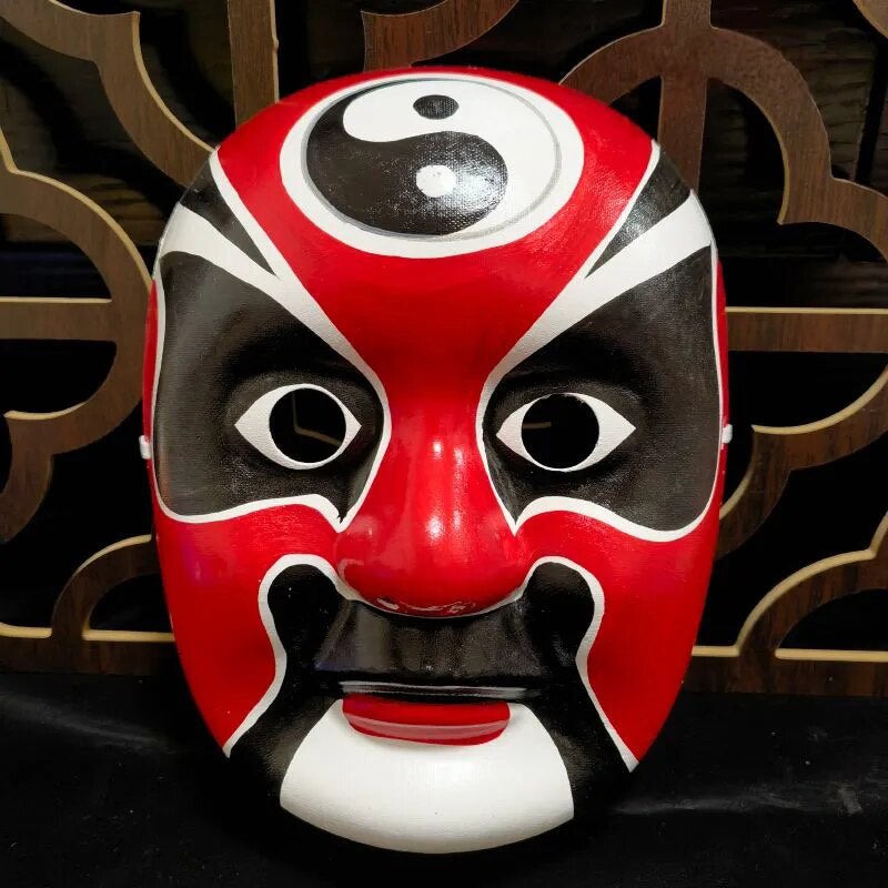 Masque Chat Japonais Noir et Rouge