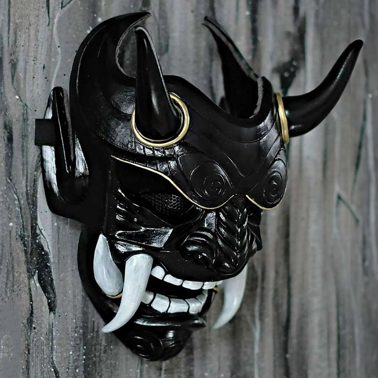 masque japonais oni noir