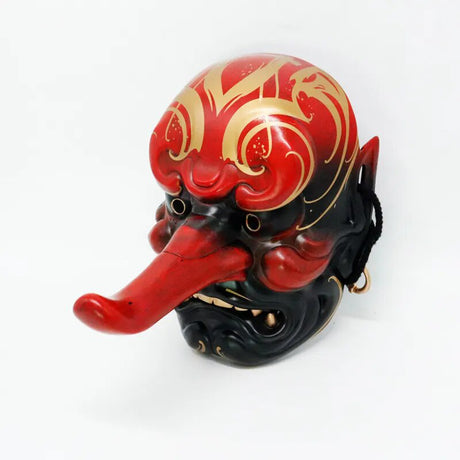 masque japonais tengu rouge