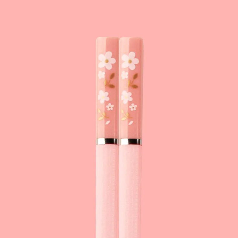 baguettes japonaises a fleurs rose