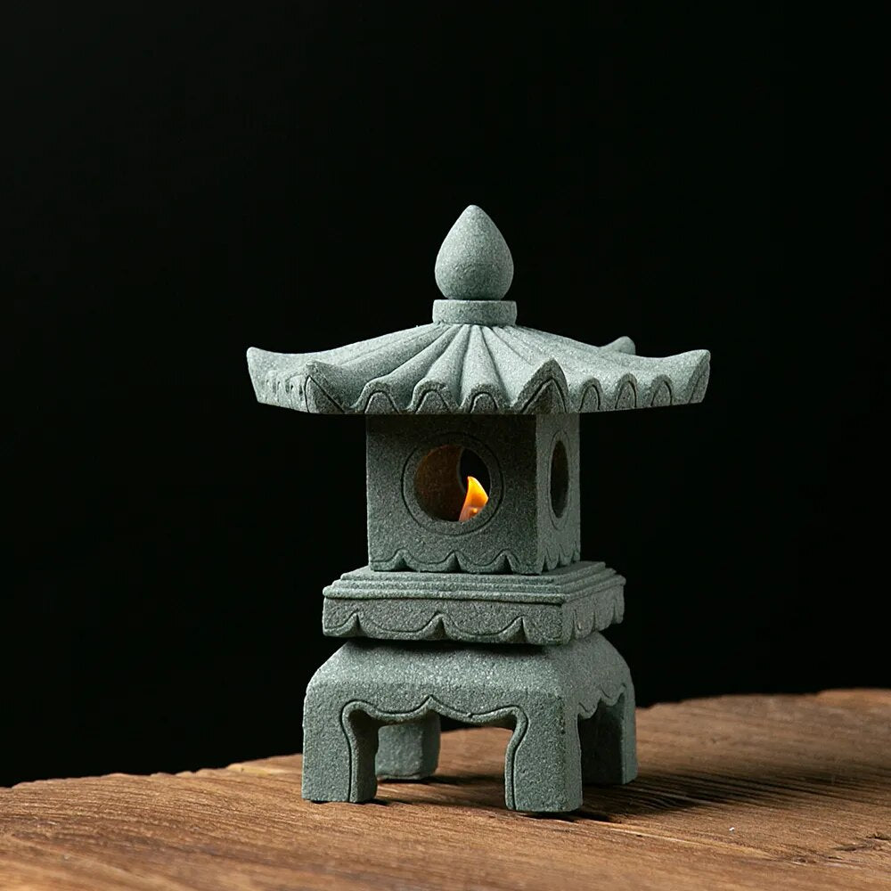 lanterne japonaise en pierre bougie