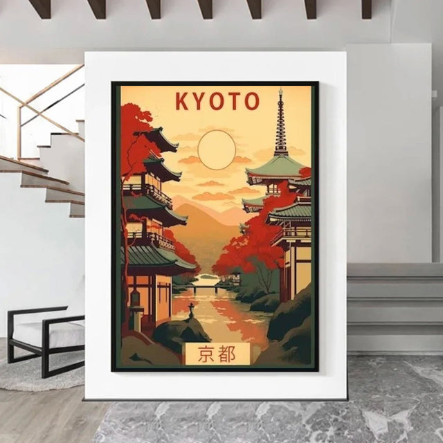 Tableau japonais vintage Kyoto