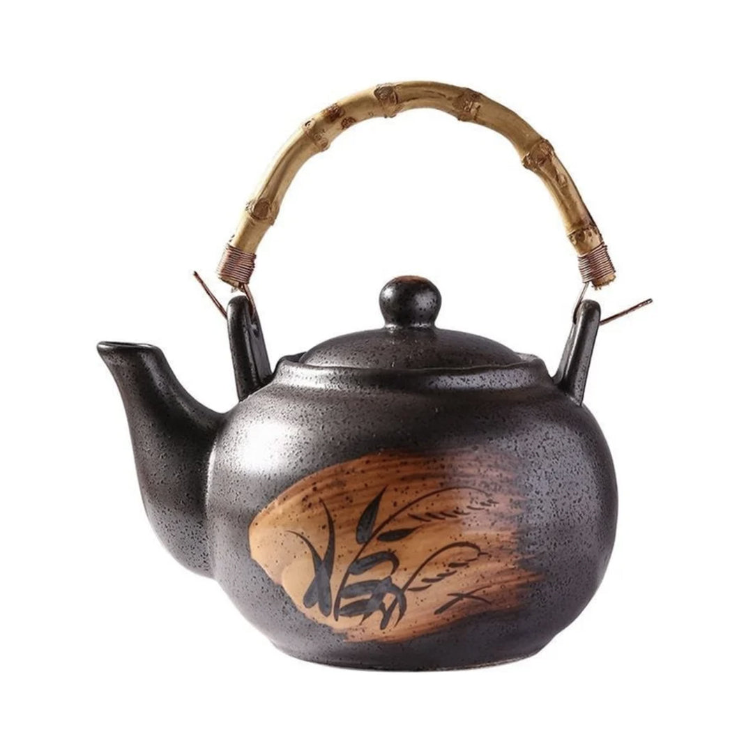 Traditional Japanese round teapot