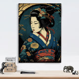 Tableau japonais ancien geisha traditionnelle