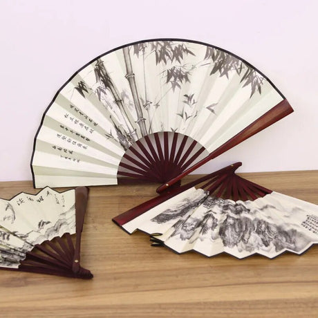 eventail japonais traditionnel bambou