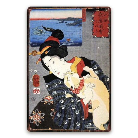 estampe-japonaise-femme-et-chat