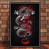 tableau-japonais-dragon-noir