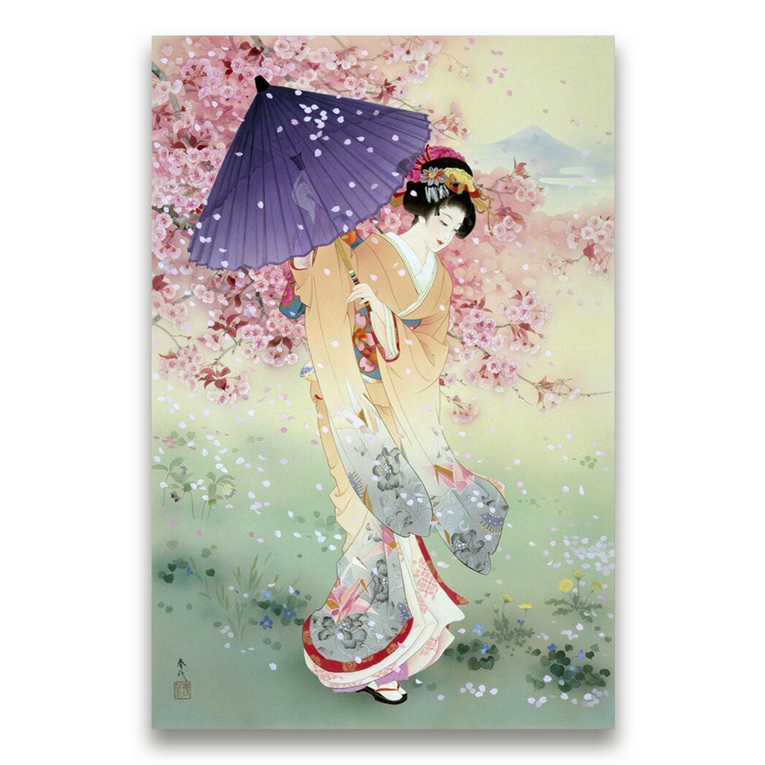 tableau-japonais-geisha-sakura