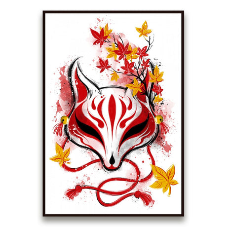 tableau-japonais-masque-renard