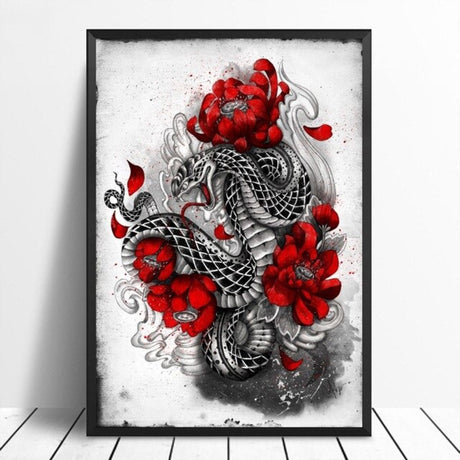 tableau-japonais-moderne-serpent