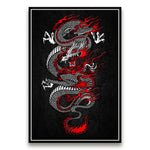 tableau-japonais-noir-dragon