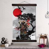 tableau-japonais-samourai-en-armure-suspendu