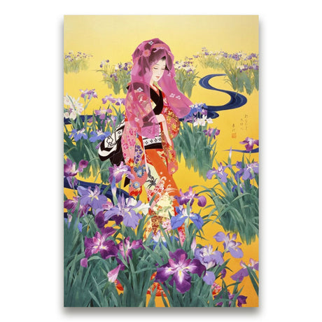 tableaux-japonais-geisha-fleurs