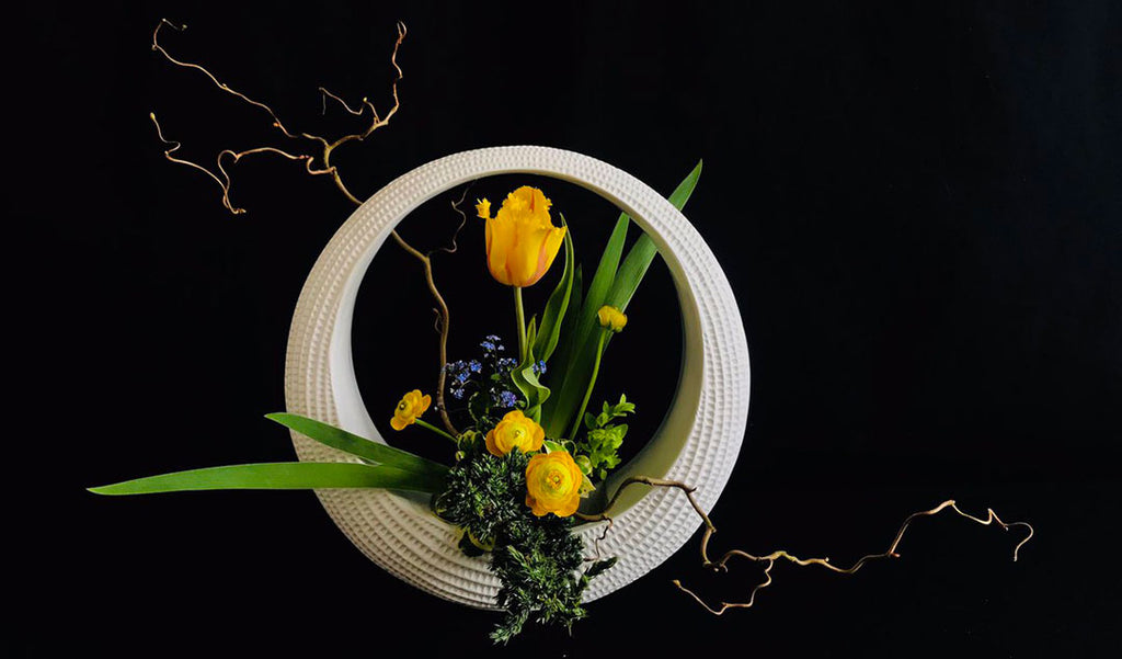 ikebana-fleur-jaune