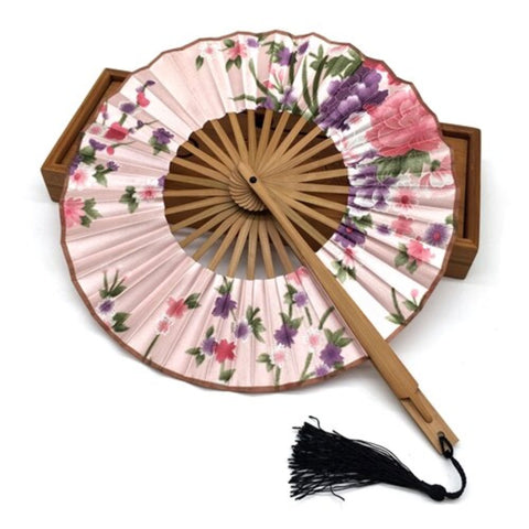eventail-japonais-rond-rose-pale