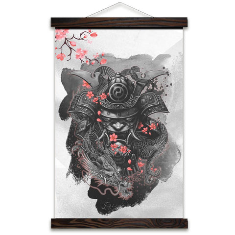 Tableau Japonais<br> Samouraï et Dragon