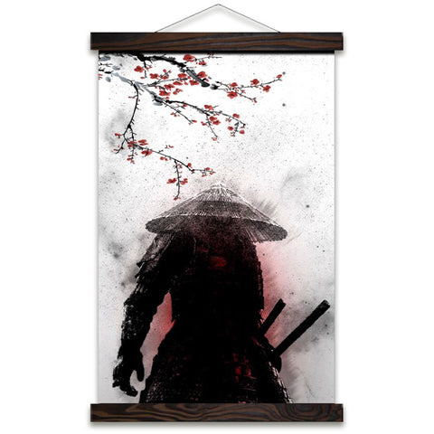tableau-japonais-samourai-suspendu